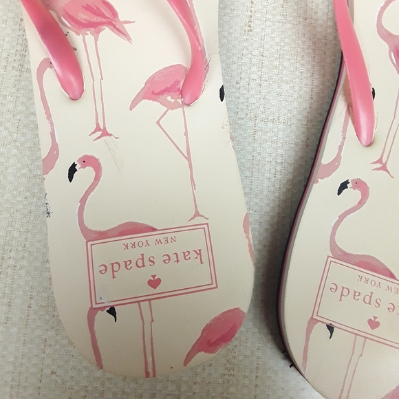 Flamingo Kate Spade Hot Pink Sandals 9 10 Boho - Picture 6 of 8